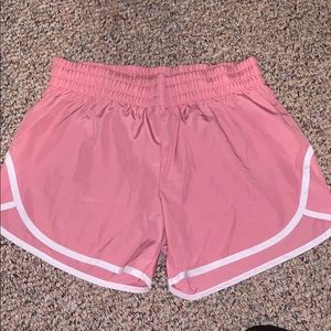 Pink athletic shorts